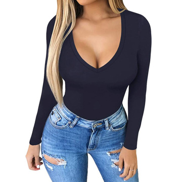 Solid Color Sexy Bodysuit Casual Bodysuit