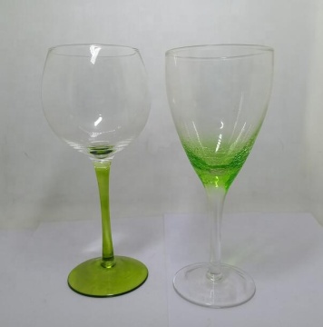 custom ice crack wine glasses gin glasses