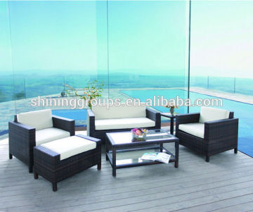 Outdoor or indoor hotel furniture in rattan/wicker sofa set