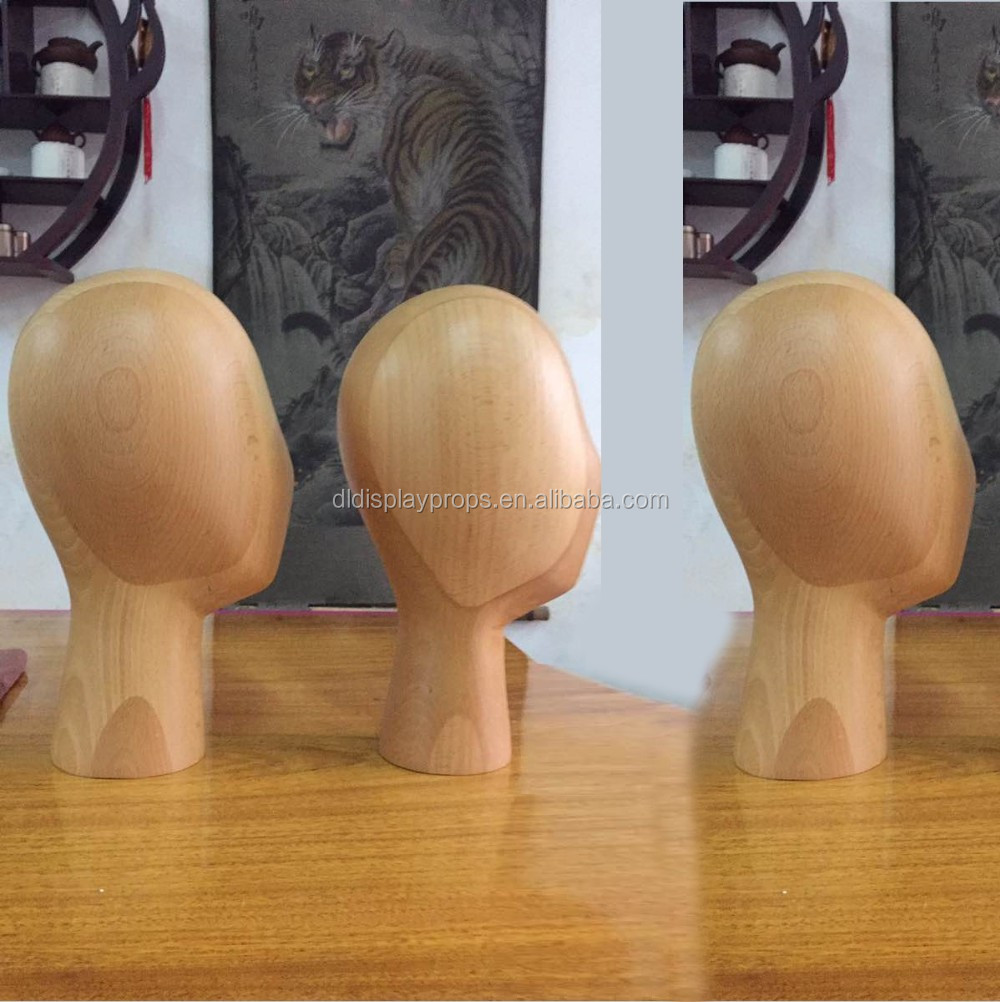 Display wooden head natural color