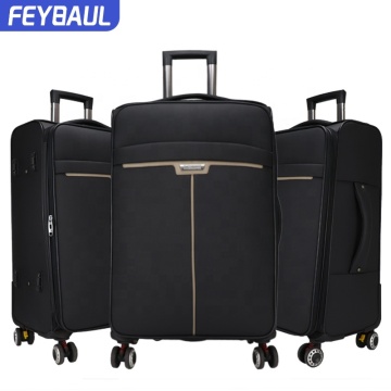 Fashionable fabric luggage set trolley suitcase