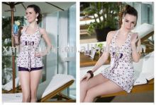 Tied bow style one piece swimwear