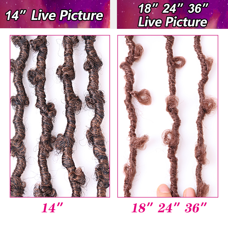 Julianna 36 Handmade Colorful 12 Inch Faux 24In Distressed Crochet Hair Locs Synthetic Premade Soft Locks Extension