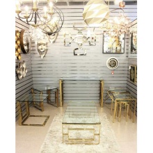 Modern Gold Nested Tables with Clear Glass Top - Ideal for Coffee Tables and Desks in the Living Room