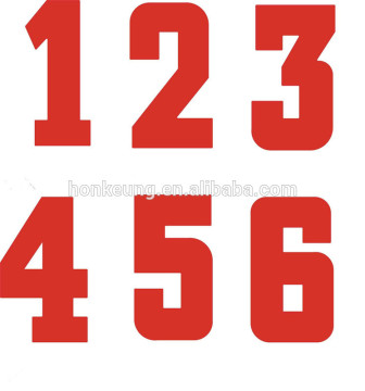 designed heat transfer sport numbers in t shirt Factory Price