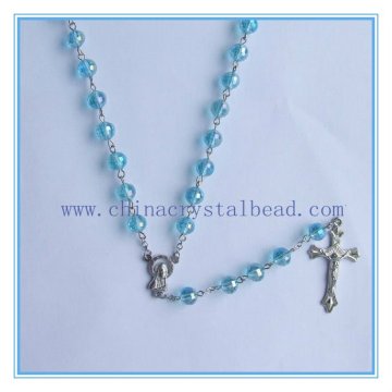 Newest big crystal glass bead rosary necklace for blessing