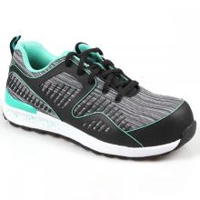New design Fabric mesh KPU green lining safety footwear