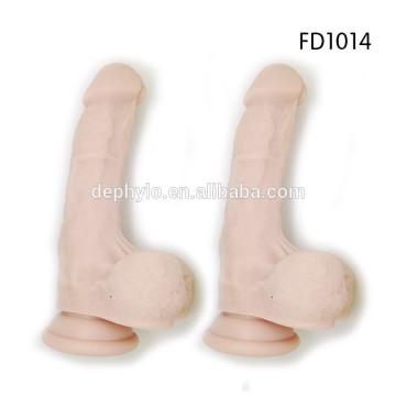 Skin color Real feeling silicone dildo big warm Dildo For Women