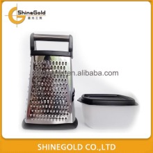 4-Sided Stainless Steel Large 10-inch Grater for Parmesan Cheese, Ginger, Vegetables, Box Grater