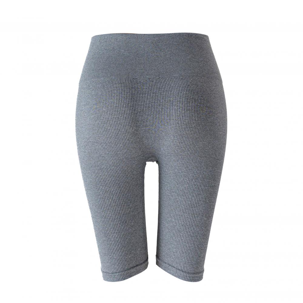 Gray Ladies Knee Length Yoga Pant