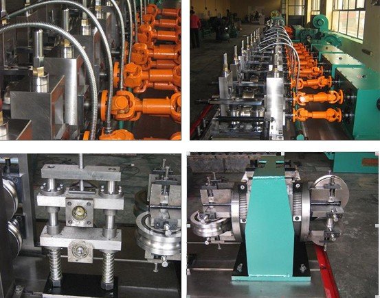 High frequency steel roller pipe making machine