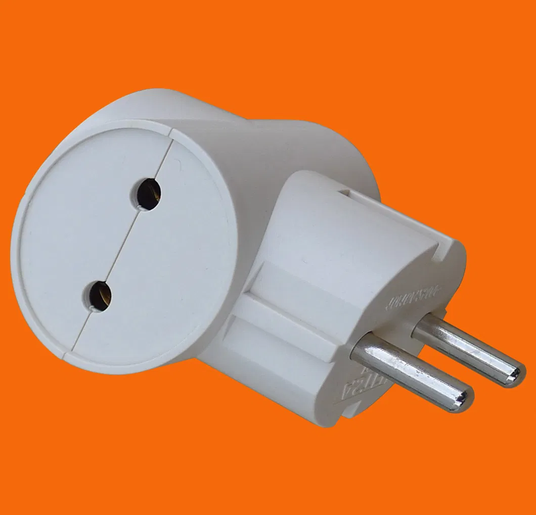 2-контактная электрическая вилка европейского типа с заземлением (P7032)