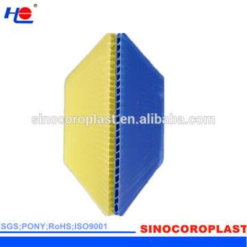 corona treated and moistureproof folding corrugated polypropylene sheet