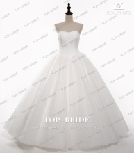 S00967 Real Picture Church Long Tail Boat Neck Wedding Dresses