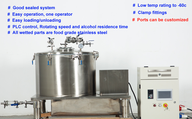 Jacketed Centrifuge Solvent Extraction Pilot Equipment Herbal Extraction Plant Essential Oil Extraction Device