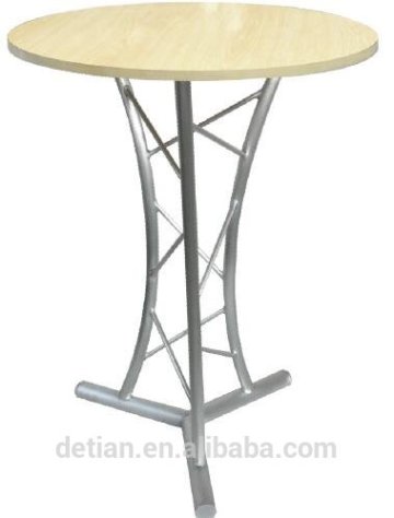 Round MDF light aluminum truss bar table