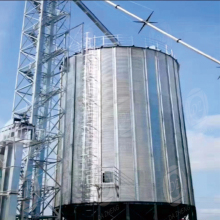 Steel silos for grain in agriculture