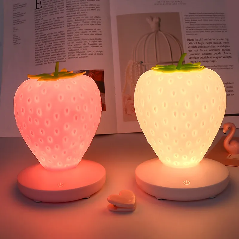 Magical Touch Sensor Strawberry LED Night Light for Kids