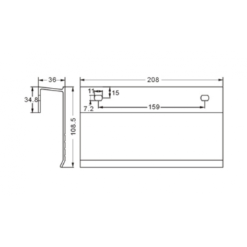 ALUMINIUM DOOR PUSH HANDLE