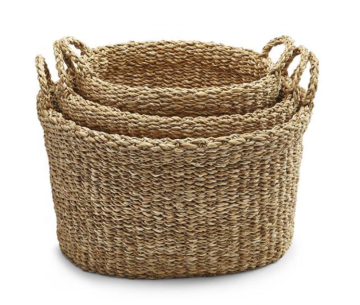 square shape Woven Seagrass Basket for storage