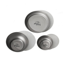 MOBI GARDEN Titanium Bowls and Plates: Lightweight, Portable Camping and Picnic Essentials