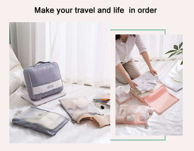 High quality luggage organizer for travel set of 4 piece packing travel organizer cubes set packing travel cubes