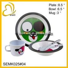 5PC Cartoon desing Melamine children dinner ware