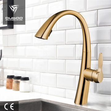 Hot Cold Water Swivel Spout Pullout Kitchen Faucet