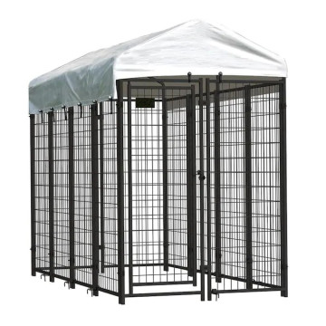 Caseta para perros al aire libre de alta resistencia con techo de tela