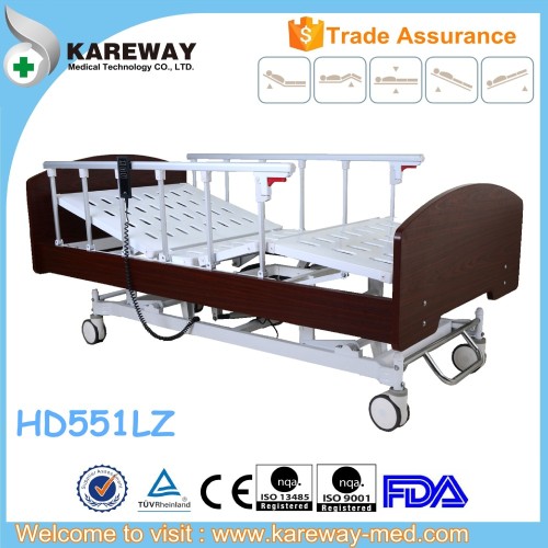 Electric floding home care bed for patients