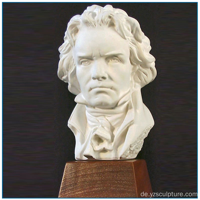 Musiker Beethoven Weiße Marmor Büste Artwork