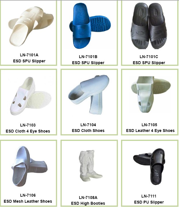 LN-7106 PU Anti-statics Work Shoes Cleanroom Safety ESD Mesh Shoes