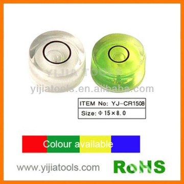 plastic round spirit level vial YJ-CR1508