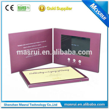 invitation LCD video greeting card/ video lcd invitation card /Video invitation greeting card