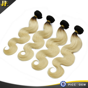 Ombre Color 1b/613# body Wave Human Hair Weft Peruvian Ombre Hair