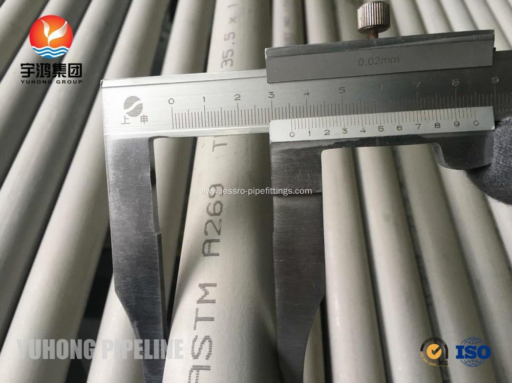 ASTM A269 TP304 Steel Tube 100% Eddy Current Test & Hydrostatic Test