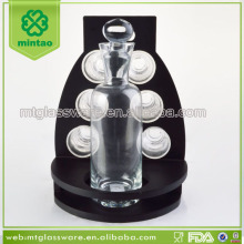 Party Gift Wine Serving Set , Shot GLass Set with MDF serving Tray