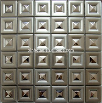 Setting wall decoration stainless steel metal mosaic tile