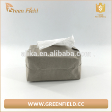 washable grey paper tissue case,durable grey kraft paper tissue case