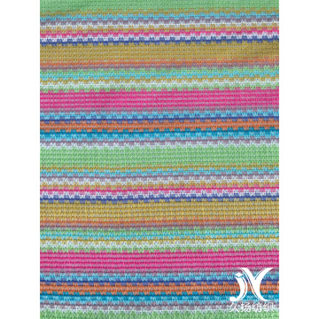 Telas de envoltura de encubrimiento de crochet de poliéster de rayas multicolores