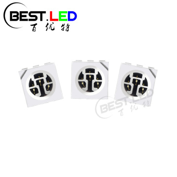 Зеленый 5050 SMD светодиодный 3-чип PLCC-6 светодиод 520-530 нм