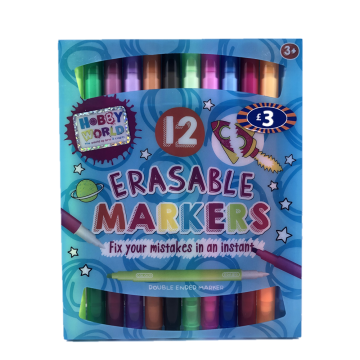 Erasable Double-Ended Highlighters with Smooth Writing Chisel Tip