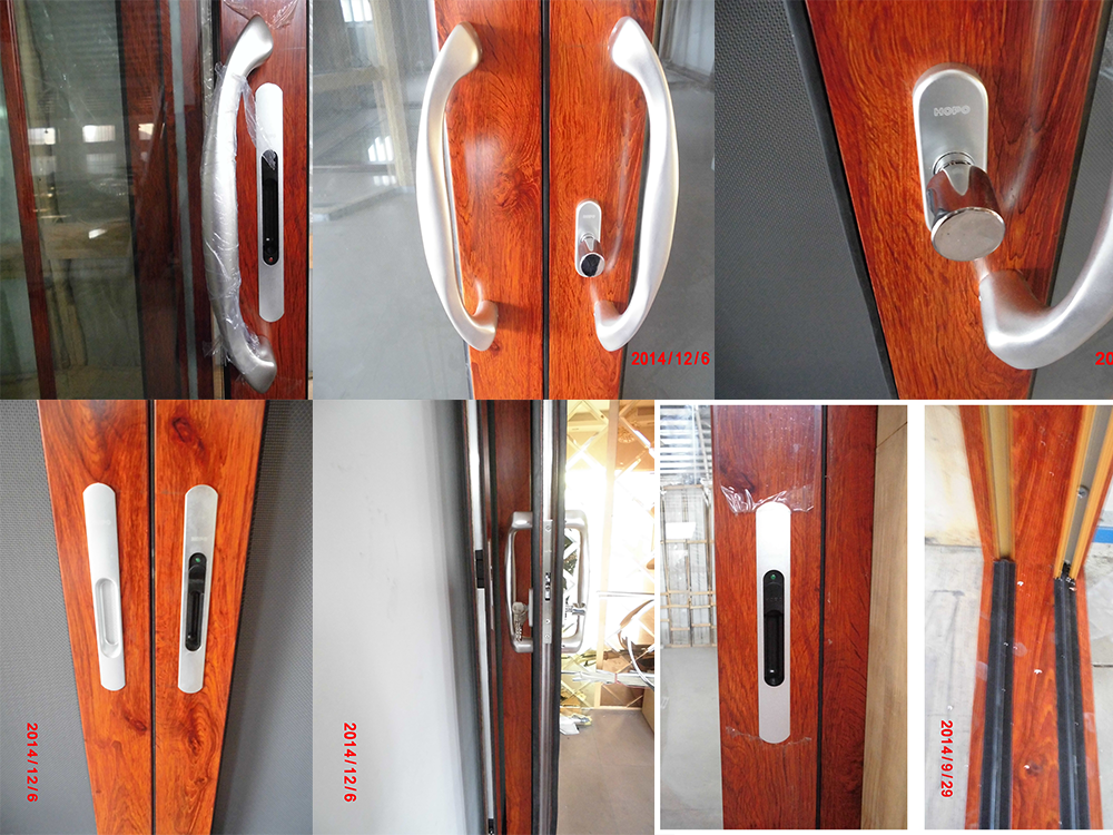 SS304 big handle size customized aluminium pull door
