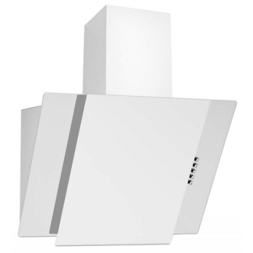 White Glass Angled 60cm Cooker Hood