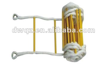 portable collapsible industrial nylon rope ladder