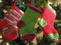 रंग क्रिसमस मोजा सजावट या उपहार कार्ड धारक