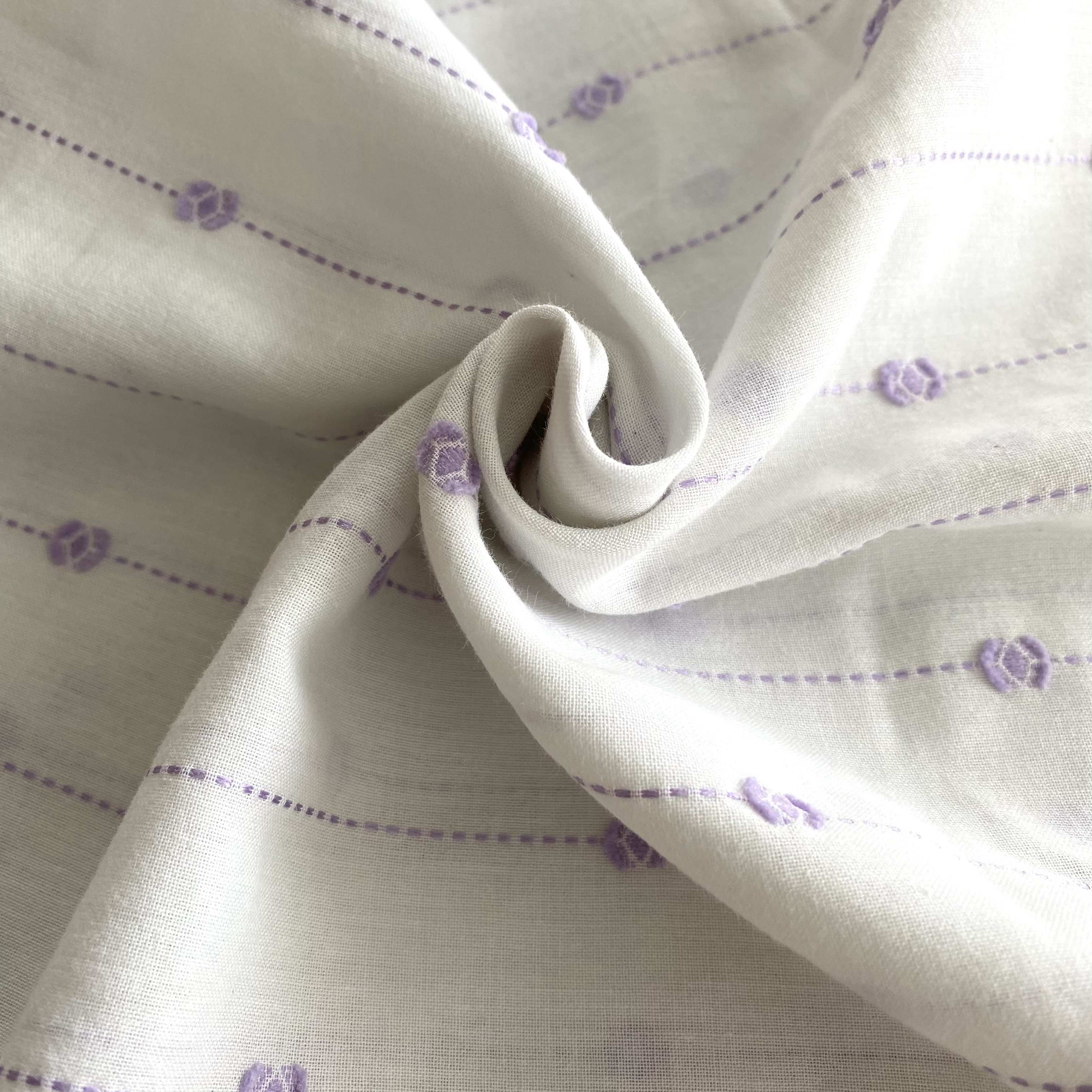 Hot sale production pure cotton jacquard  100% cotton fabric roll for garment