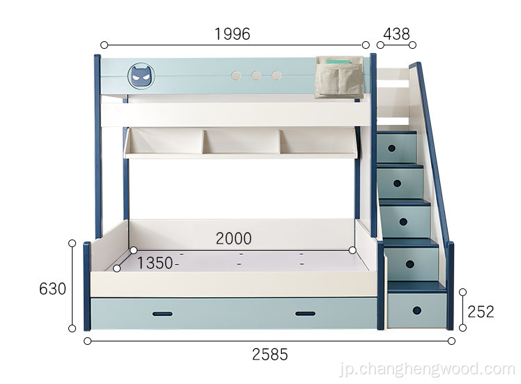 ホットセール素敵なベッドの子供たちの二段ベッド