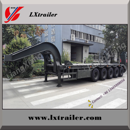 Tri Axles Flatbed Long Trailer made from China manufacturing company