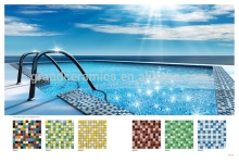 Flooring around swimming pool ceramic tile